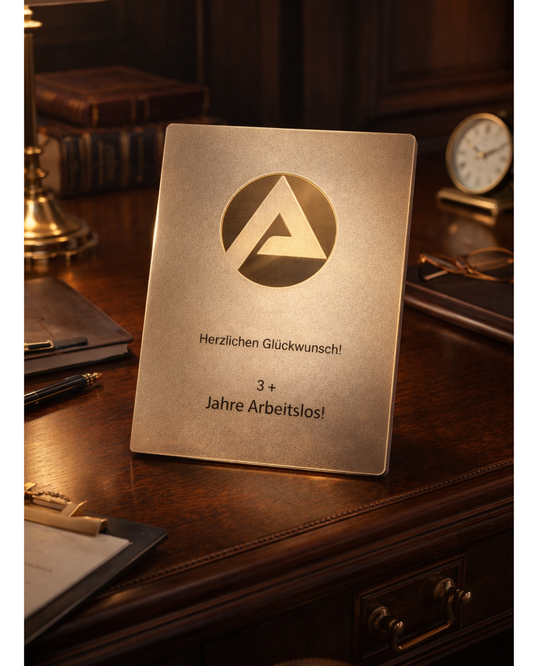 Arbeitsamt Playbutton Silber/Gold